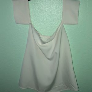 A off the shoulder shirt